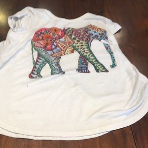 Open back elephant t shirt